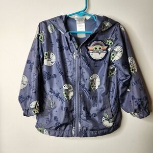 Kids Star Wars The Child Yoda Lightweight Hooded Jacket Size 3T Grogu